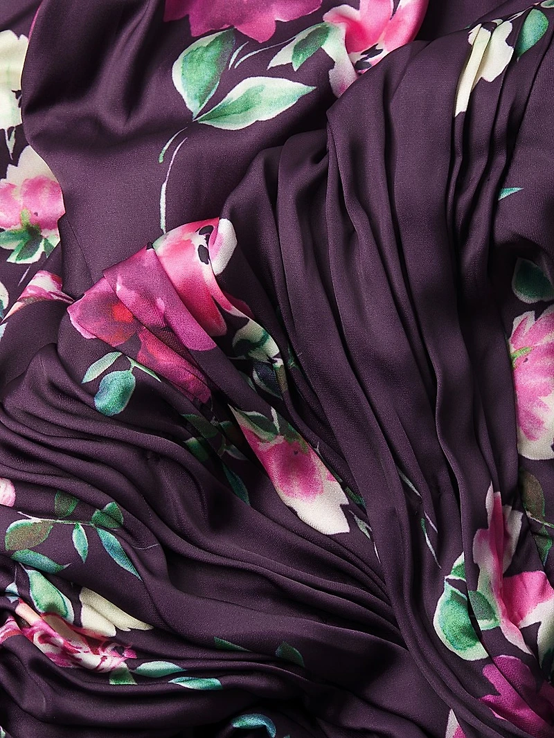 leena Floral One-Shoulder Gown