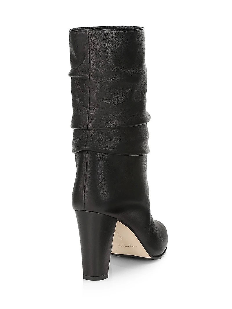 Calasso 90MM Ruched Leather Boots