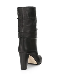 Calasso 90MM Ruched Leather Boots