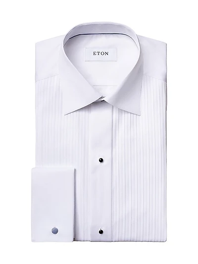 Classic-Fit Pleated Bib Formal Shirt