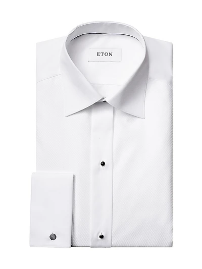 Classic-Fit Piqué Formal Shirt