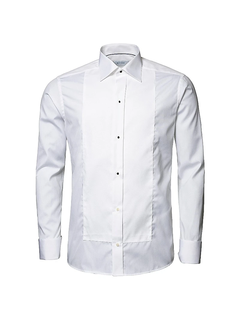 Contemporary-Fit Piqué Bib Dress Shirt