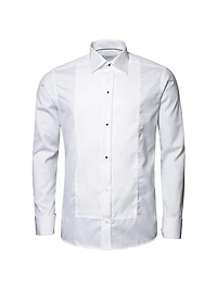 Contemporary-Fit Piqué Bib Dress Shirt