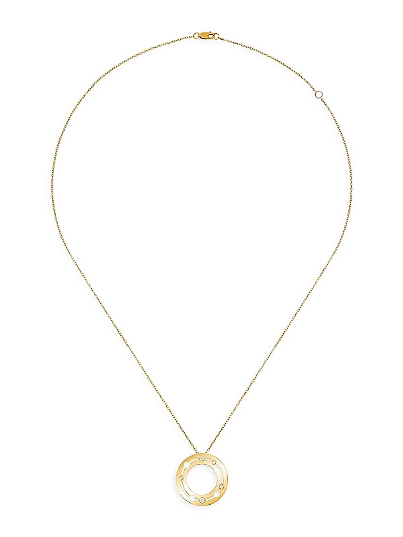 Pulse Dinh Van 18K Yellow Gold & Diamond Pendant Necklace