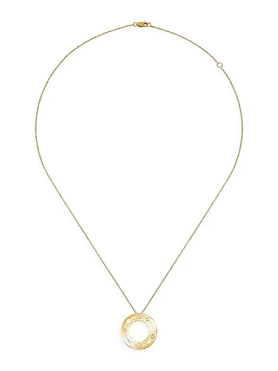 Pulse Dinh Van 18K Yellow Gold & Diamond Pendant Necklace