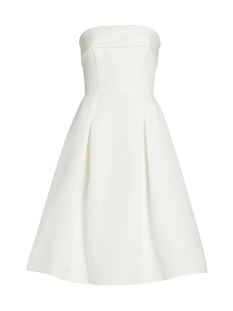 Faille Fit-&-Flare Midi-Dress