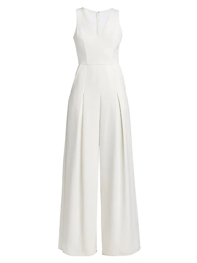 Crepe Wide-Leg Jumpsuit