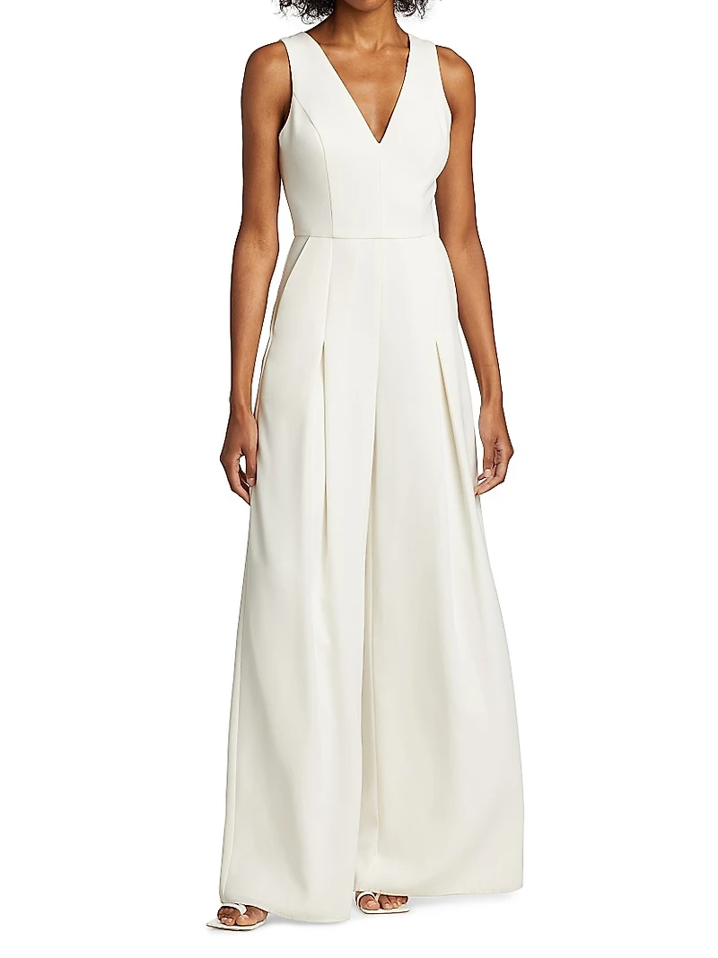 Crepe Wide-Leg Jumpsuit