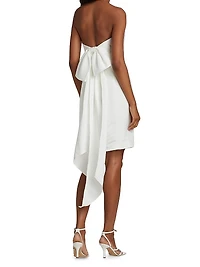 Strapless Silk Faille Bow Dress