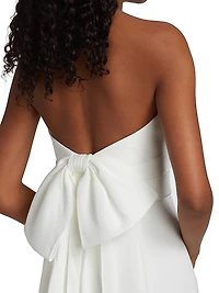 Strapless Silk Faille Bow Dress