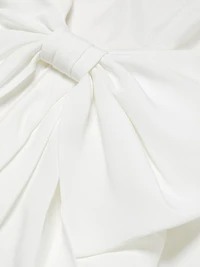 Strapless Silk Faille Bow Dress