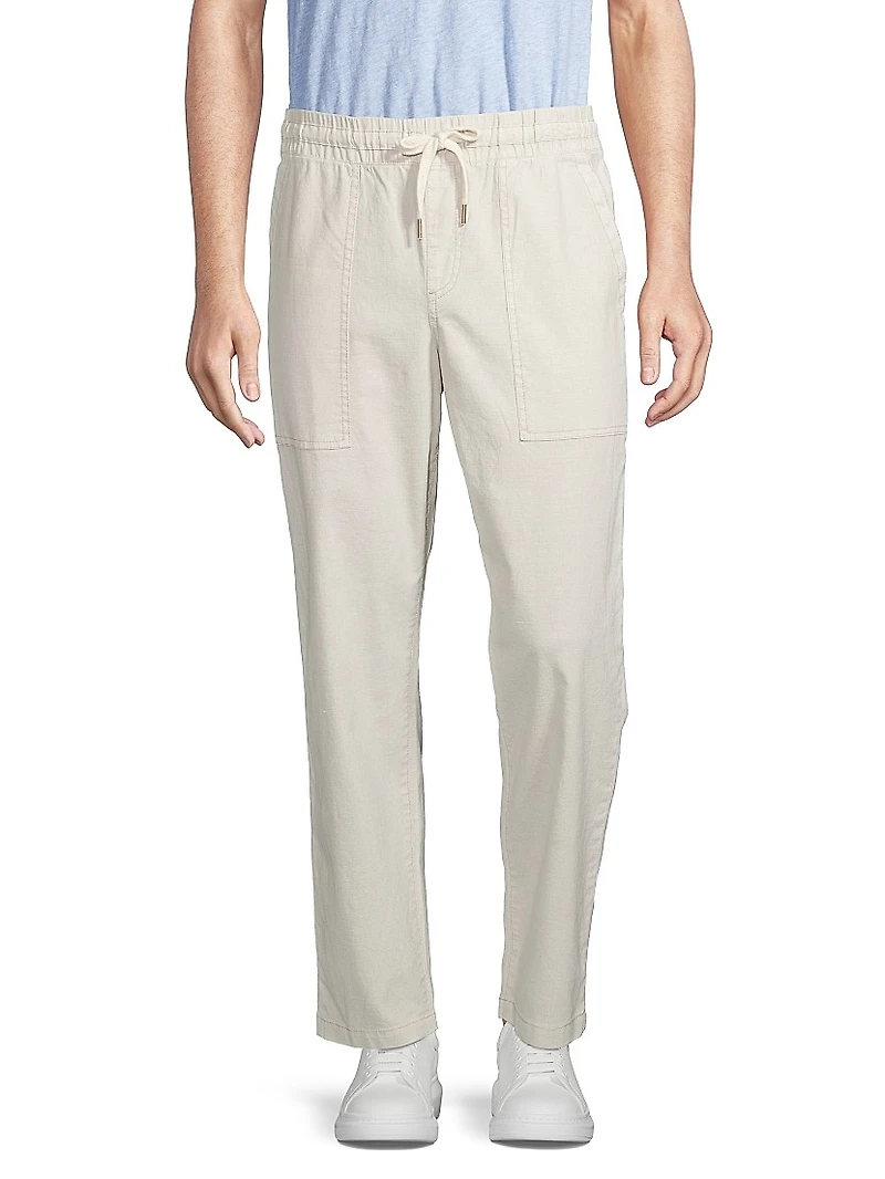 Gobi Stretch Linen-Blend Pants