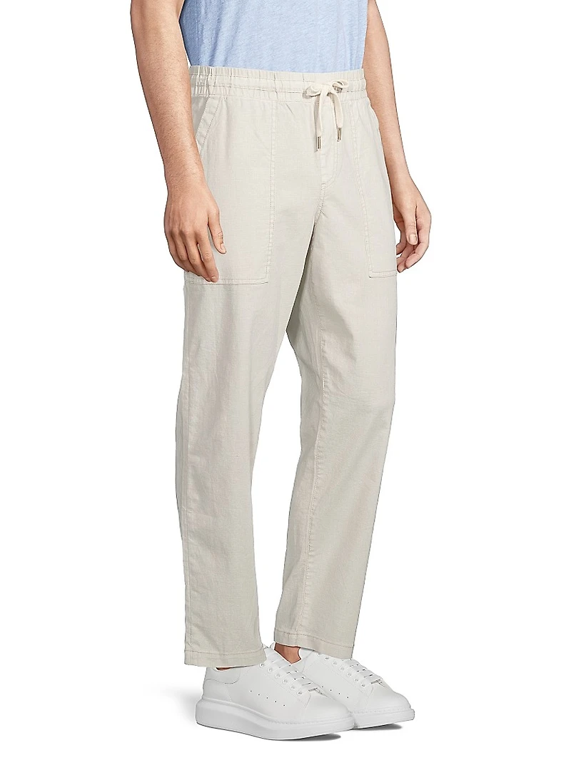Gobi Stretch Linen-Blend Pants