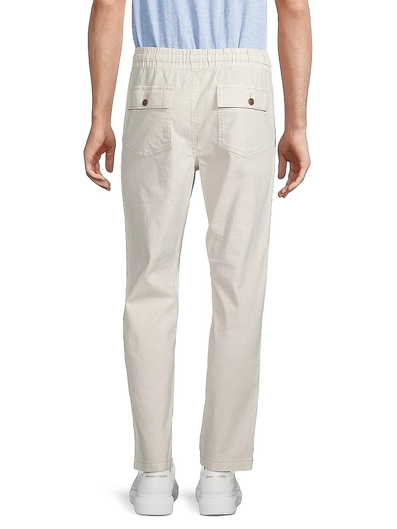 Gobi Stretch Linen-Blend Pants