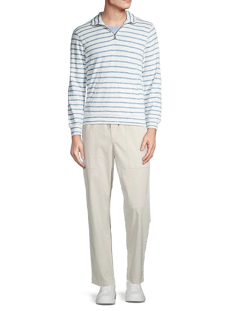 Gobi Stretch Linen-Blend Pants