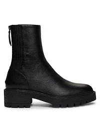 Saint Honore Leather Combat Booties