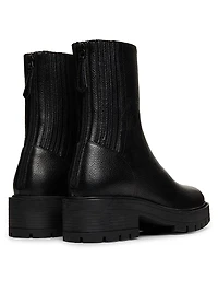 Saint Honore Leather Combat Booties
