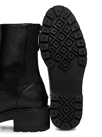 Saint Honore Leather Combat Booties