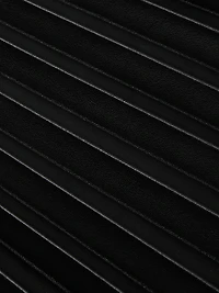 Pleated Faux-Leather Midi-Skirt