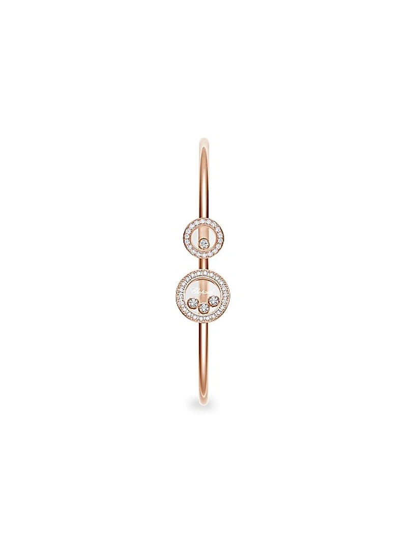 Happy Diamonds Icons 18K Rose Gold & Diamond Bangle