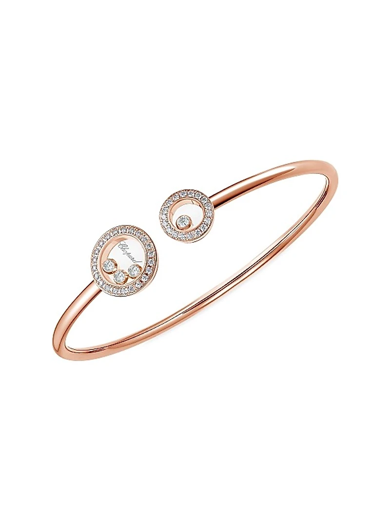Happy Diamonds Icons 18K Rose Gold & Diamond Bangle