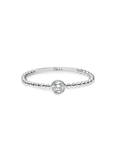 Mix & Match 18K Gold & 0.07 TCW Diamond Solitaire Ring