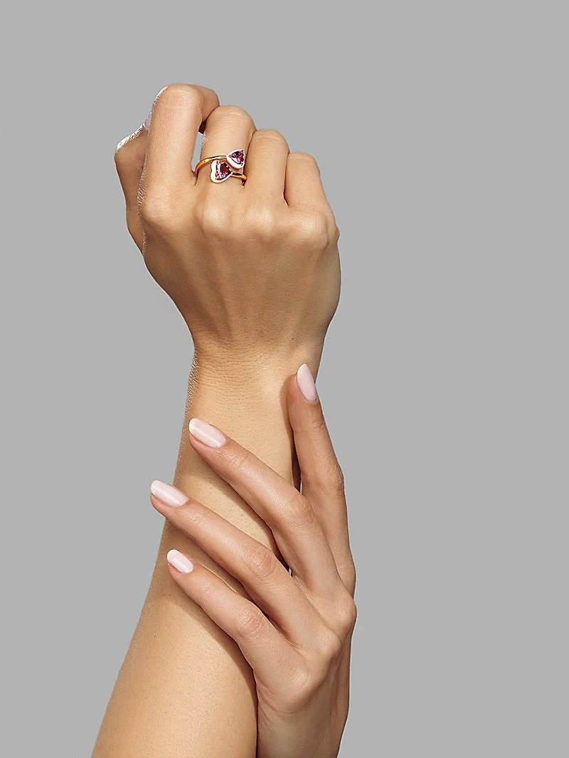 Dress Up 18K Yellow Gold & Pink Spinel Elsa Ring