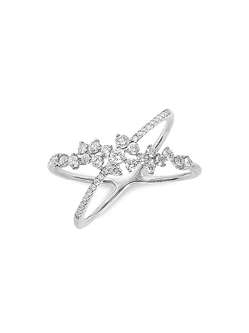 Fairytale 18K Gold & 0.56 TCW Diamond Crisscross Ring