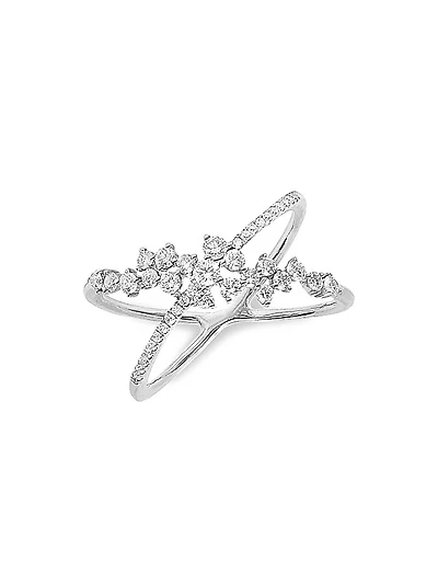 Fairytale 18K Gold & 0.56 TCW Diamond Crisscross Ring