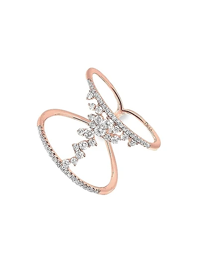 Fairytale 18K Gold & 0.48 TCW Diamond Cage Ring