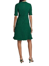 Metallic Striped Tweed Sheath Dress