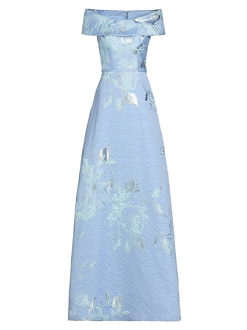 Floral Off-The-Shoulder Gown