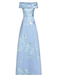 Floral Off-The-Shoulder Gown