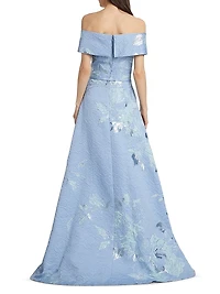 Floral Off-The-Shoulder Gown