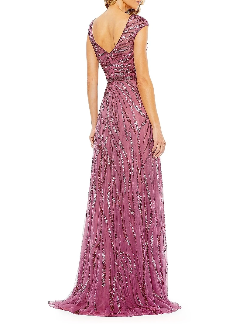 Mac Duggal Embellished A-Line Gown