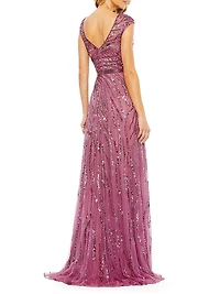 Mac Duggal Embellished A-Line Gown