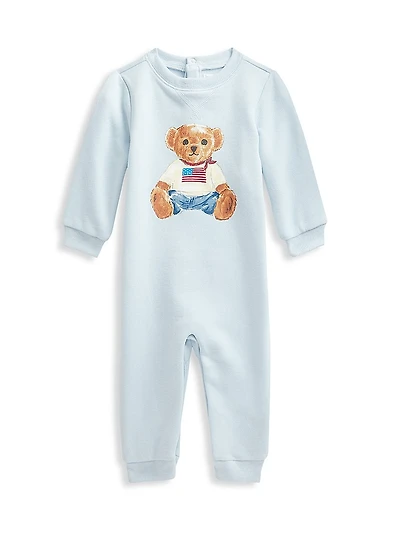Baby Boy's Polo Bear Fleece Coveralls