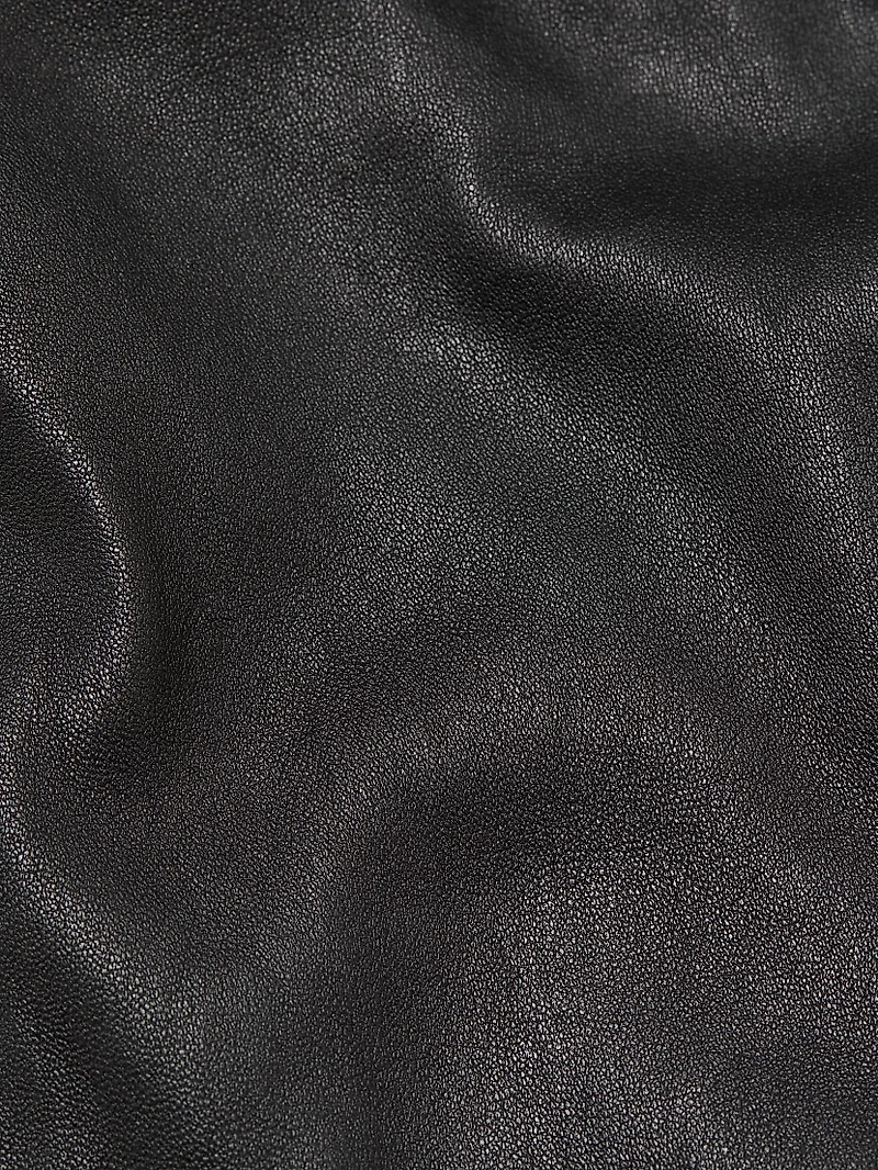 Leather Crop Flare Leggings