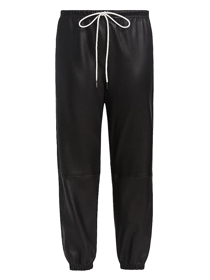 Leather Jogger Pants