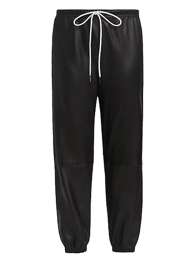 Leather Jogger Pants