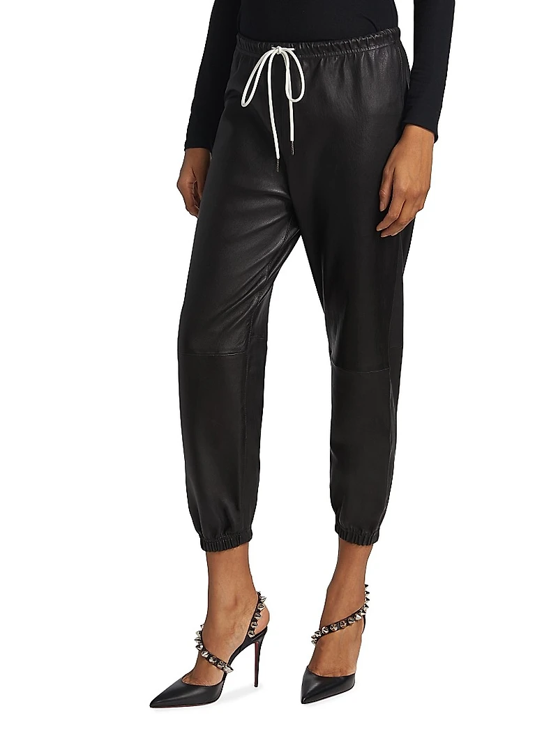 Leather Jogger Pants