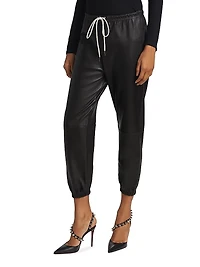 Leather Jogger Pants