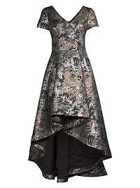 Jacquard High-Low Gown