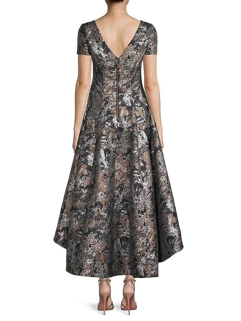 Jacquard High-Low Gown