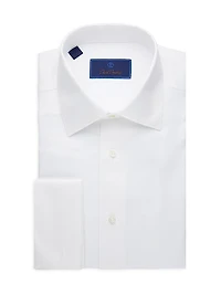 Regular-Fit Horizontal Rib Formal Shirt