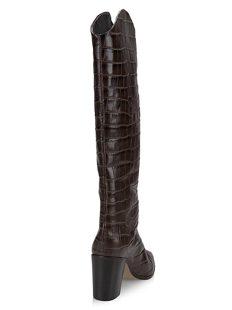 Analeah Leather High-Heel Boots
