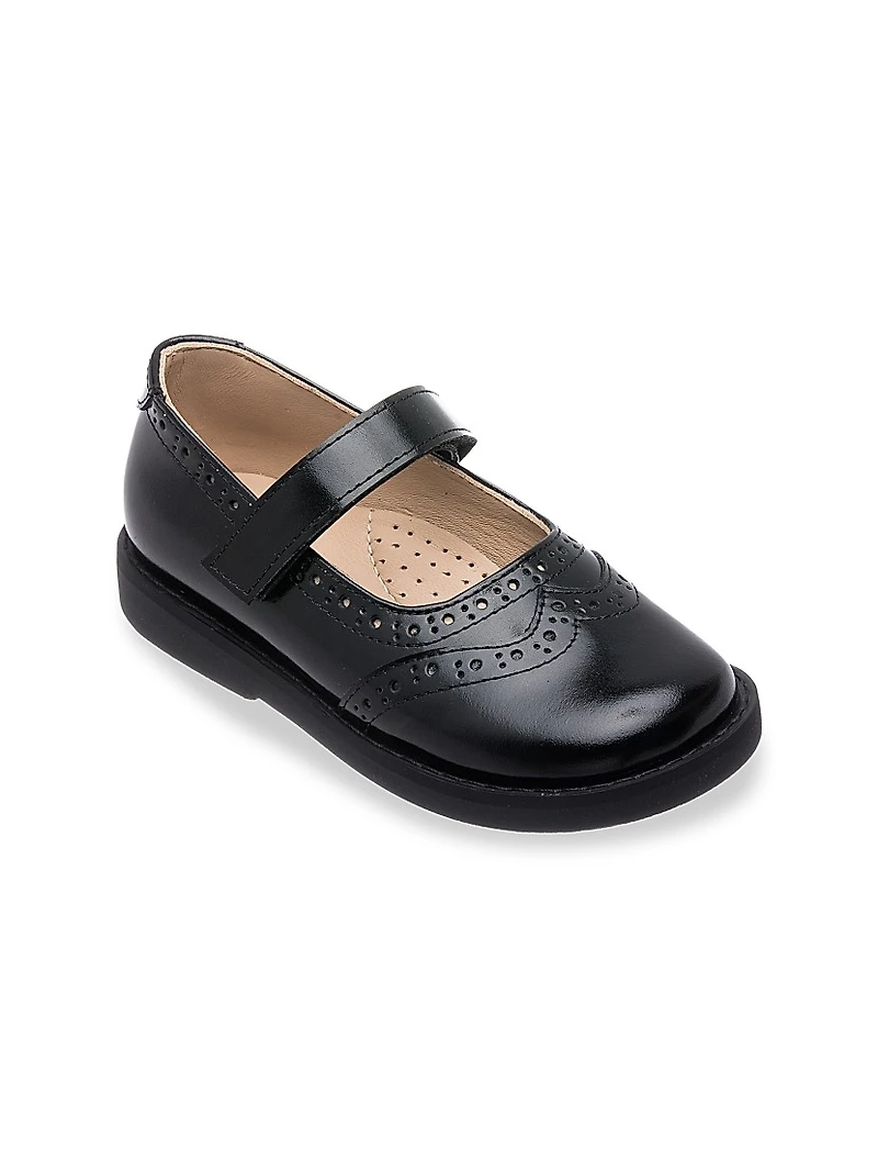 Little Girl's & Girl's Spectator Leather Mary Jane Flats
