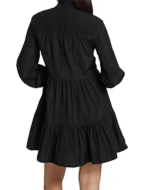 Vigore Smocked High-Neck Dress