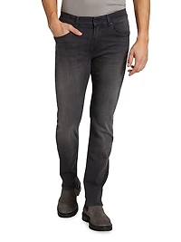 Slimmy Cotton-Blend Tapered Jeans