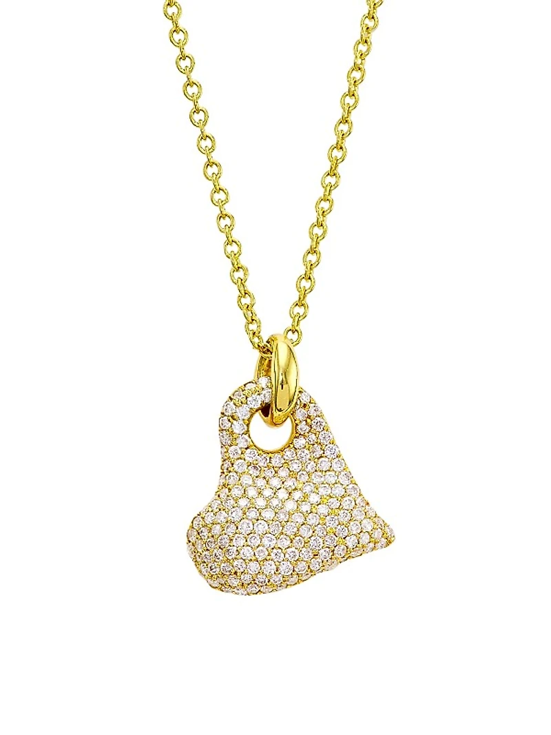Stardust 18K Gold & Diamond Pavé Heart Necklace